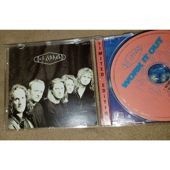 DEF LEPPARD limited edition import cd WORK IT OUT 3 tracks w/4 postcards - Picture 5 of 8